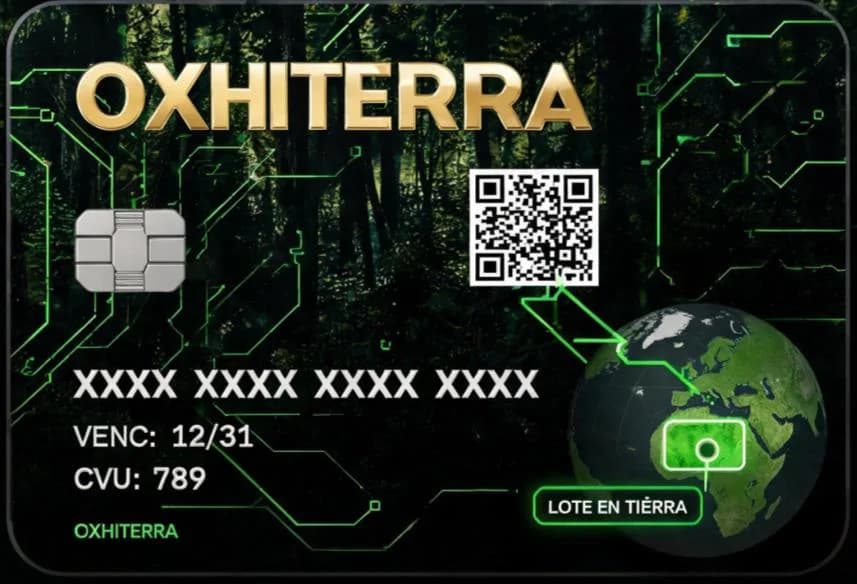 Tarjeta de membresía Oxhiterra · custodia de lote de bosque